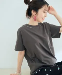 VIS ダークグレー 半袖Tシャツ