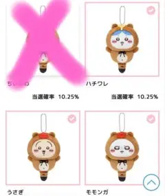 2個セット　ちいかわ たぬきだもんくじ C賞