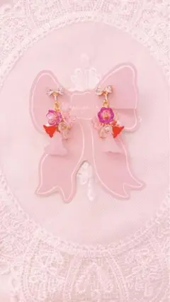 キラキラリボン♡イヤリング