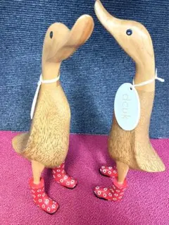 アヒルの置物 2点セット