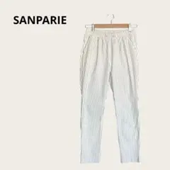 サンパリエ パンツ ストライプ Mサイズ ウエストゴム おしゃれ