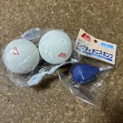 新品工場直送ルーセントアカエムソフトテニスボール公認球試合球2球空気入れセット
