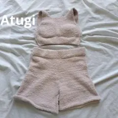 アツギ ボアセットアップ【M】ショートタンク ショートパンツ ポケットなし