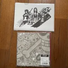ワンピース 海賊旗ミニバンダナ　ミニクリアファイル