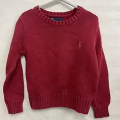 pololarphlauren ポロラルフローレン ロゴ刺繍 ニット 赤