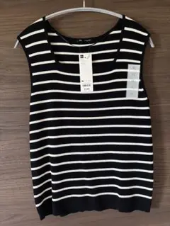 GU ボーダースクエアネックタンクトップ XL