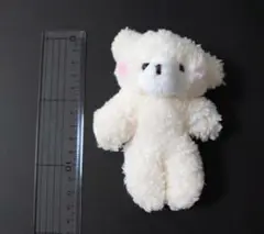白クマぬいぐるみ 可愛い キーホルダー もふもふ