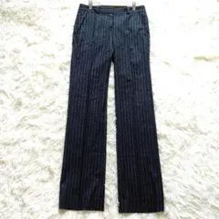 【美品】Theory　スラックス　ウール　ストライプ　小さいサイズ