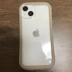 iPhone14用クリア・ベージュケース