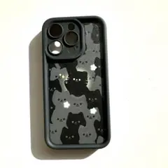 セール、! 猫 と 星 のイラストたケース iPhone 15Pro 黒
