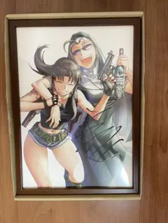 【BLACK LAGOON】レヴィ　作者直筆サイン入り複製原画 美品】ブラックラグーン レヴィ 複製原画 直筆サイン入り - メルカリ
