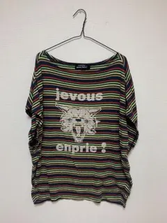 『jevous enprie(ジュヴゾンプリ)』 プリントボーダーカットソー