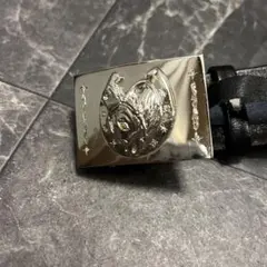 馬の頭デザイン レザーベルト 隠しポケット付き
