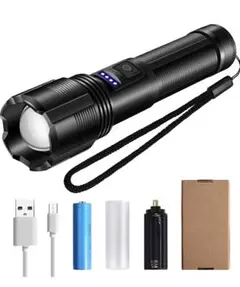 懐中電灯耐衝撃 照射距離:50-500M 3000ルーメン 防水レベル:IPX6