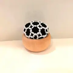 ウッドボウル　ピンクッション　サークル模様
