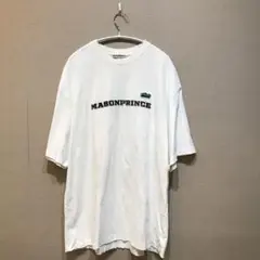 MASONPRINCEビッグシルエットグリーンレーベルロゴ＆バックプリントT