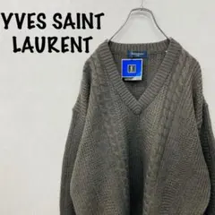 新品 90s 福助期 イヴサンローラン Vネックセーター デッドストック
