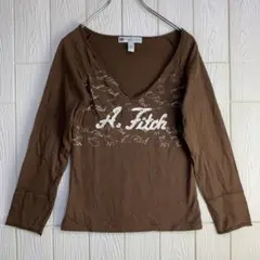Abercrombie&Fitch ブラウン長袖Tシャツ　Lサイズ