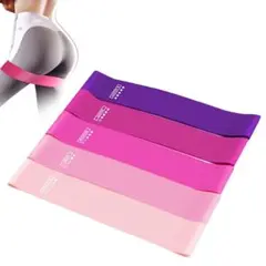エクササイズバンド トレーニングチューブ 収納袋付き 5本セット