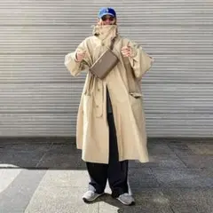 【新品】BRUTUS系 オーバーサイズ トレンチコート お洒落 シティボーイ
