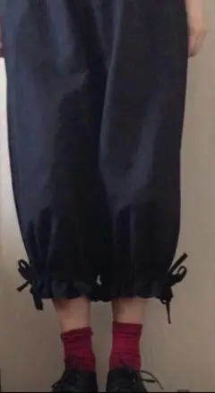 リネンバルーンパンツ ドロワーズ ペチパンツ ブラック