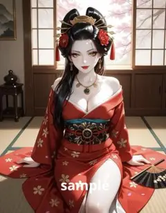 AIイラスト　美女 L版サイズ 1点物 D18