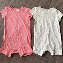 h&mベビー　ロンパース　60 2枚セット