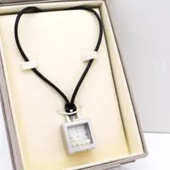 《美品》MIKIMOTO 時計 7Pパール ペンダントウォッチ スクエア
