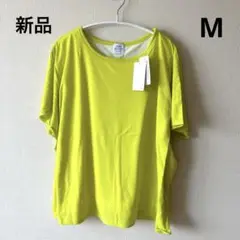 新品　シアーレイヤードTシャツ　Mサイズ　コーエン　イエロー　レイヤードT