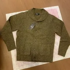 お値引き！POLO カーディガン L ウール　オリーブグリーン　新品未使用タグ付