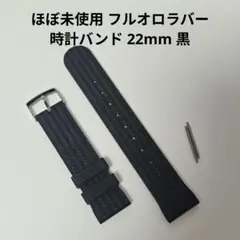 ほぼ未使用 フルオロラバー 時計バンド 22mm 黒