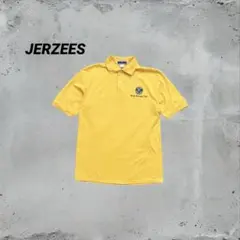 90s JERZEES ポロシャツ イエロー　ヴィンテージUSA製 Mサイズ