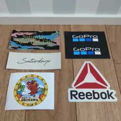 5枚ステッカーセット - Saturdays, GoPro, Reebok