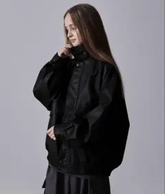 CLEL ヴィンテージデザイン合皮ブルゾン XSサイズ　ブラック