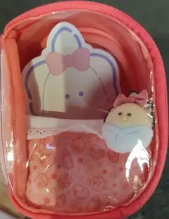 つぶらな瞳のなまがき おめかし おふとんポーチ 赤