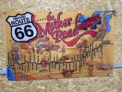 ルート66 フラッグ カフェ アメ車 アメリカン雑貨 ハーレー ガレージ バナー