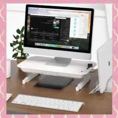 PCのみならずプロジェクターやプリンターも余裕で設置OK♪❤万能モニター台