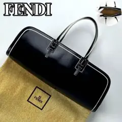 【美品】フェンディ ミニボストン 肩掛け シルバー金具 レザー 黒 *入手困難品