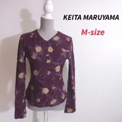 KEITA MARUYAMA 花モチーフ総柄・ウール90%ニット 81580