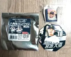 オリックス・バファローズ ビジター限定八角形缶バッジ 宮城大弥 18