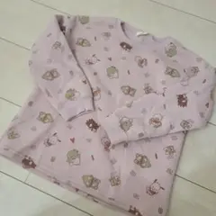 くすみピンク　はぴたんぶい　トレーナー　裏起毛