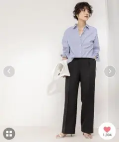 NOLLEY'S ウォッシャブル愛されイージータックワイドパンツ