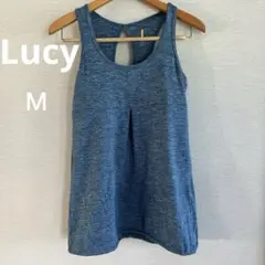 lucy ブルー　タンクトップ Mサイズ