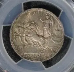 ☆イタリア2リラ銀貨☆1916年／ヴィットーリオ・エマヌエーレ3世／Ⅴ611-2 000000004625_GGbLeZT.jpg
