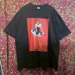 森高千里 オーバーサイズTシャツ 黒 フォトプリント