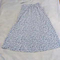 花柄フレアロングスカート 夏物