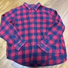 ＧＵ 赤のチェックシャツ 130サイズ