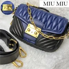 極稀品✨MIUMIU3wayショルダーバッグ BIKER キルト 男女兼用 革