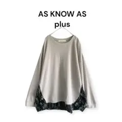 【AS KNOW AS plus】トップス 長袖 体型カバー F a1322