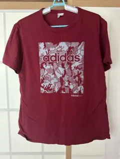 adidas neo 赤 グラフィックTシャツ Mサイズ